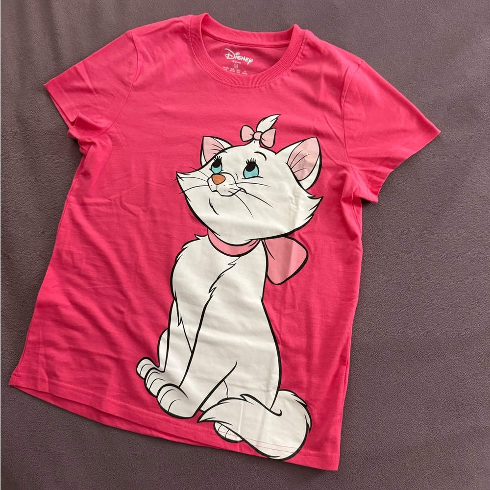 Disney Marie Bright Pink Soft T-Shirt. Brand New with Tags. Size 2XS (US 0-2)